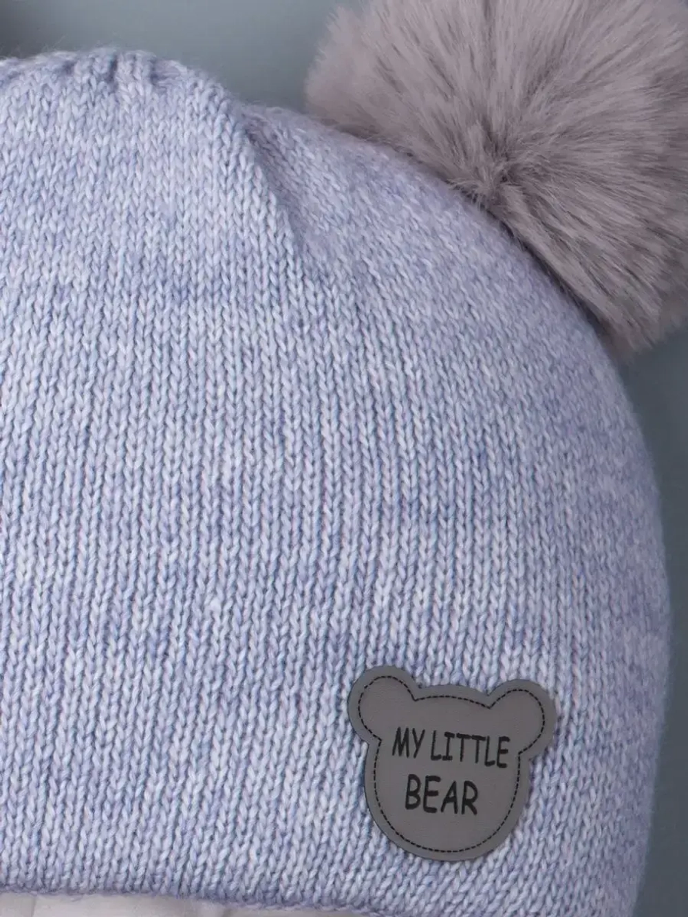 Шапка детская зимняя вязаная с ушками