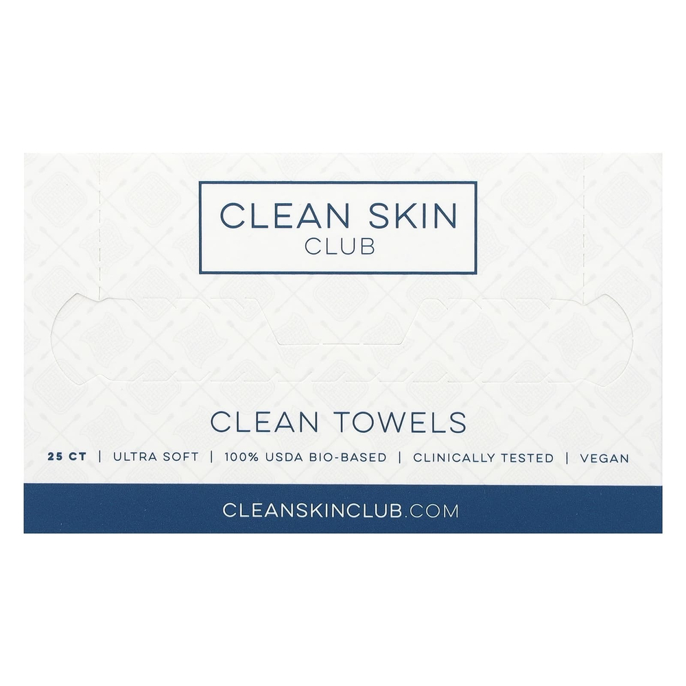 Clean Skin Club, чистые полотенца, одноразовые, 25 шт.