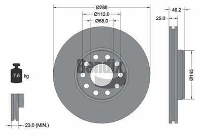 BENDIX Braking - BDS1197HC-BEN - Brake Disc