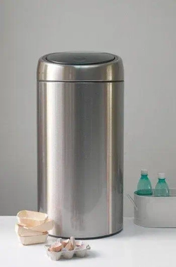 Brabantia Контейнер для мусора Touch Bin Twin 2x20 л полированный