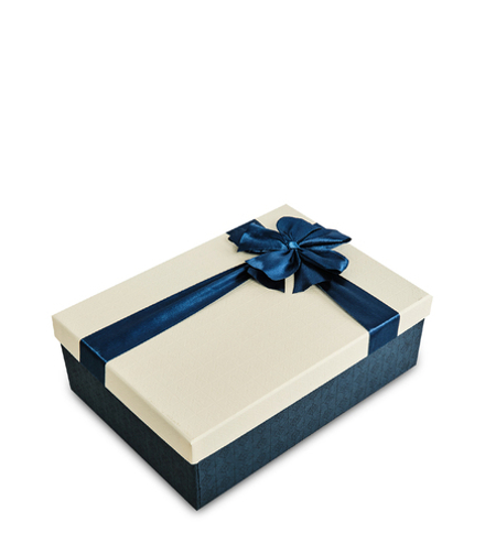 WG-48/2-A Коробка подарочная «Прямоугольник» цв.син/бел