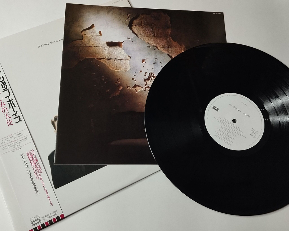 Винтажная виниловая пластинка LP Pet Shop Boys Actually (Japan 1987) (Obi) One More Chance