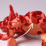 Уценка! Подвижный кот Сфинкс, игрушка антистресс, красный с золотым, 3D дефект