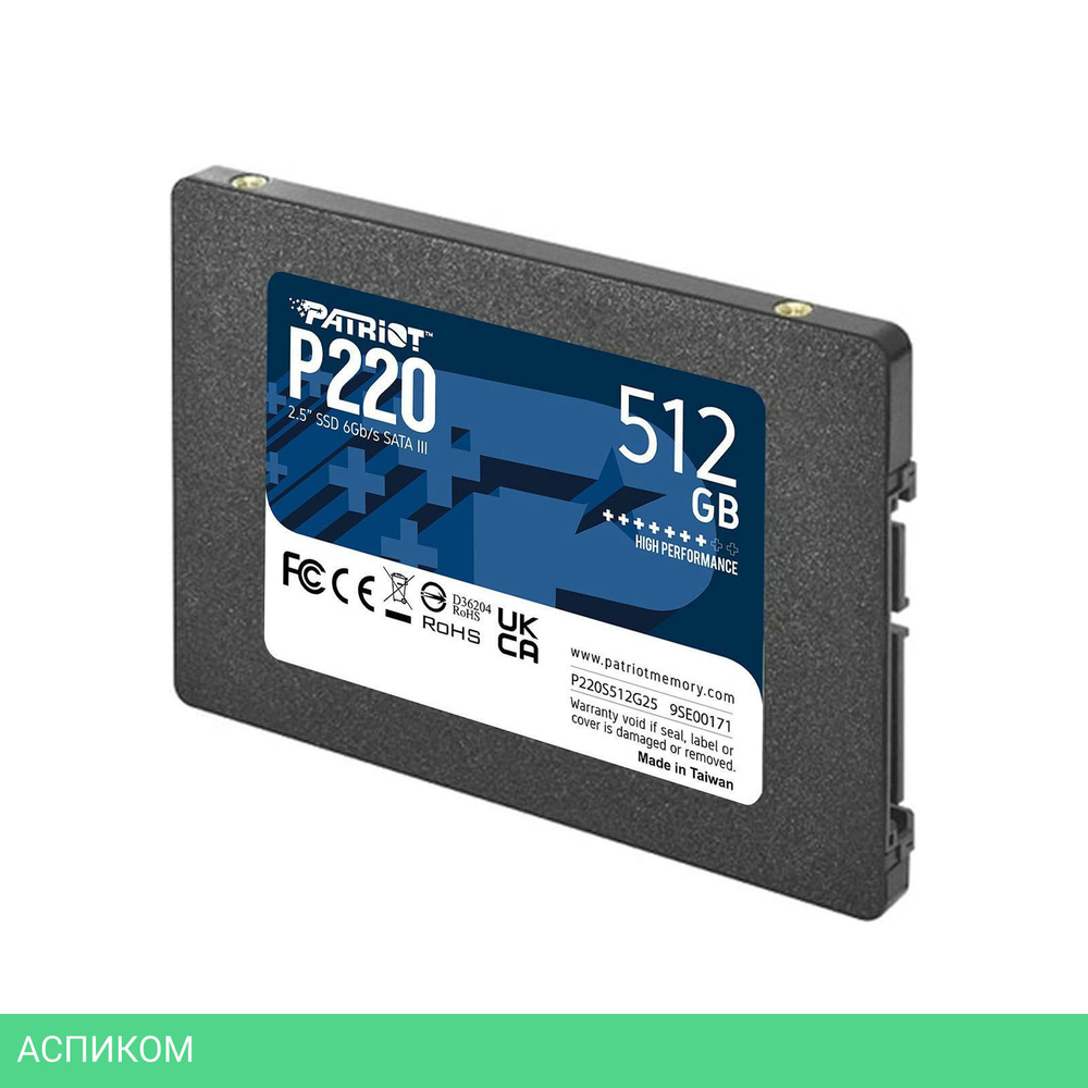 SSD диск Patriot SATA III 512Gb (P220S512G25)