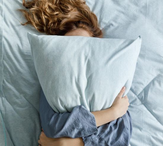 Двуспальный комплект постельного белья Васильковый трикотаж