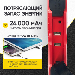 Пусковое устройство 12В, 24 000 мАч, 500/1000А iCartool IC-JSL24