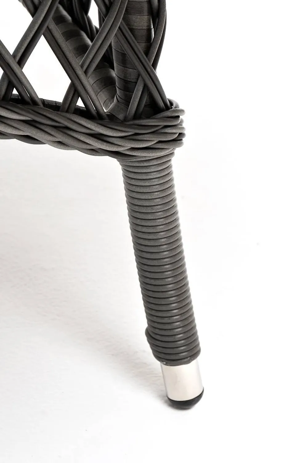 "Эспрессо" плетеный круглый стол, диаметр 150 см, цвет графит