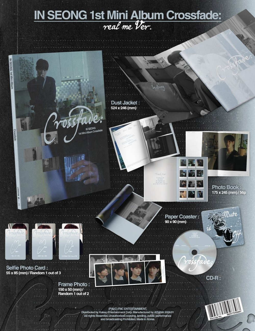 Альбом IN SEONG (SF9) - CROSSFADE: 1st Mini Album 2 Version SET