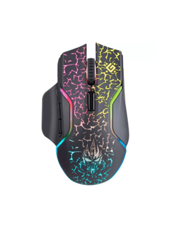 Беспроводная игровая мышь Defender Oneshot GM-067 черный,LED,7D,300 мАч, 3200dpi  [52067]