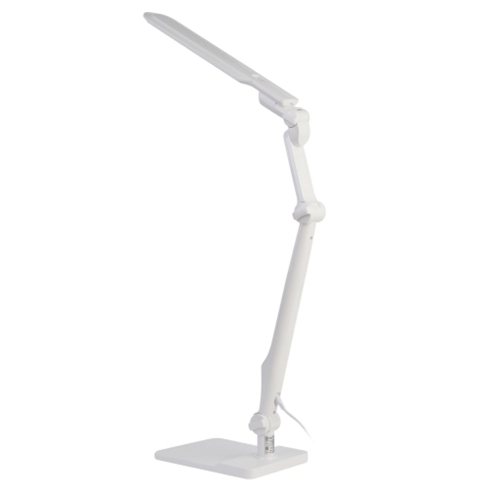 Настольный светильник ЭРА NLED-497-12W-W светодиодный на струбцине и с основанием белый
