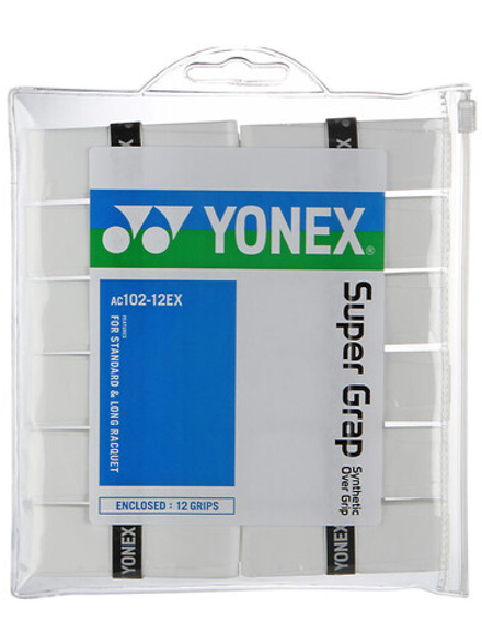 Намотки теннисные Yonex Super Grap 12P - white