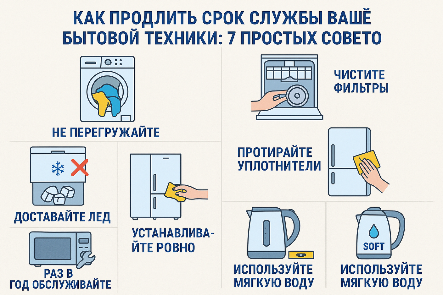 Как продлить срок службы вашей бытовой техники: 7 простых советов