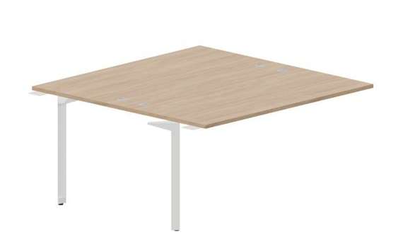 Составной стол на 2 рабочих места 158х156,6х75см (4 громмета) - приставной элемент