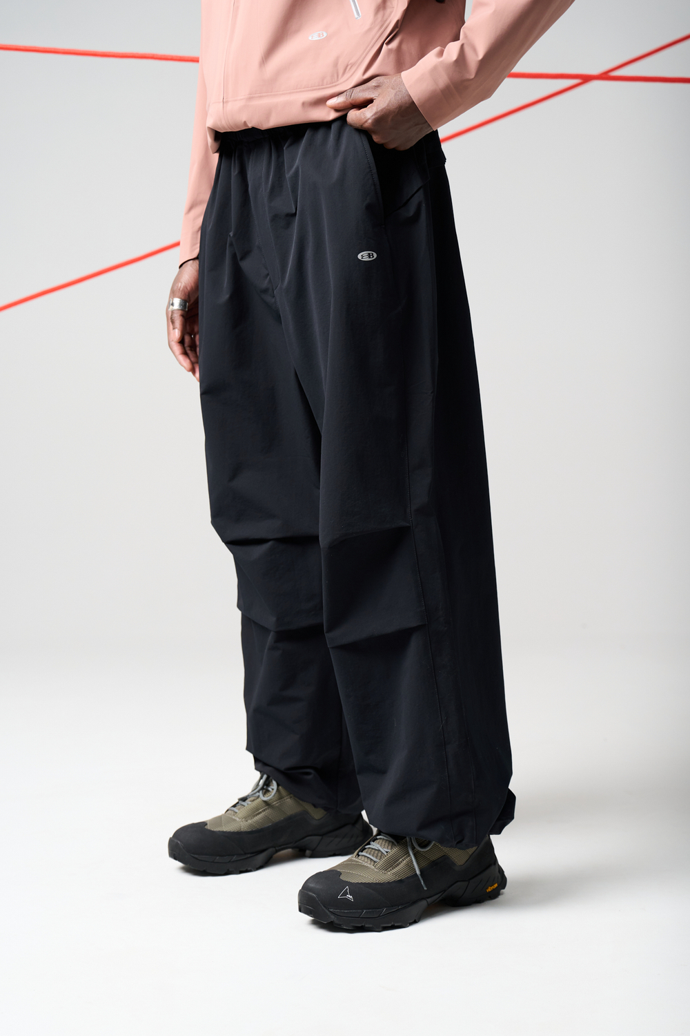 Брюки Nothomme Blue Casual Parachute Pants "Cool Black"