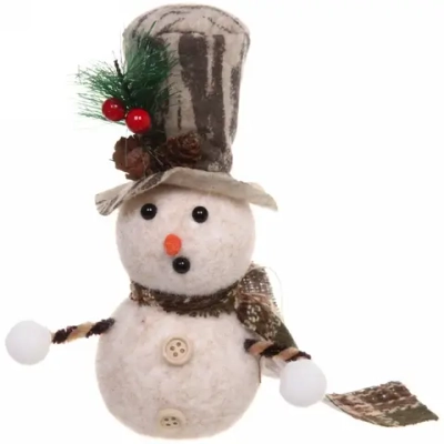 Снеговичок «Готов к зиме!» 16*7,5 см