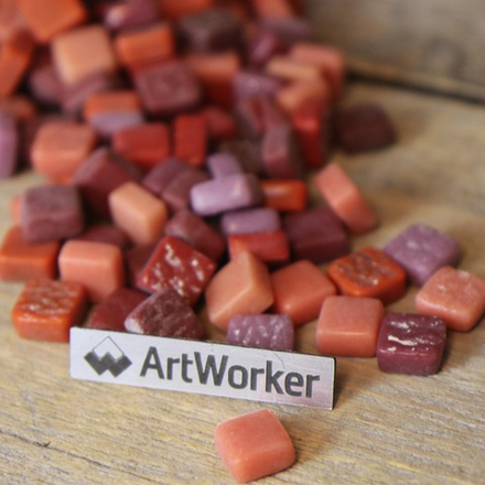 FLORY1260 Cherry стеклянная мозаика 12х12 мм, 0,6 кг