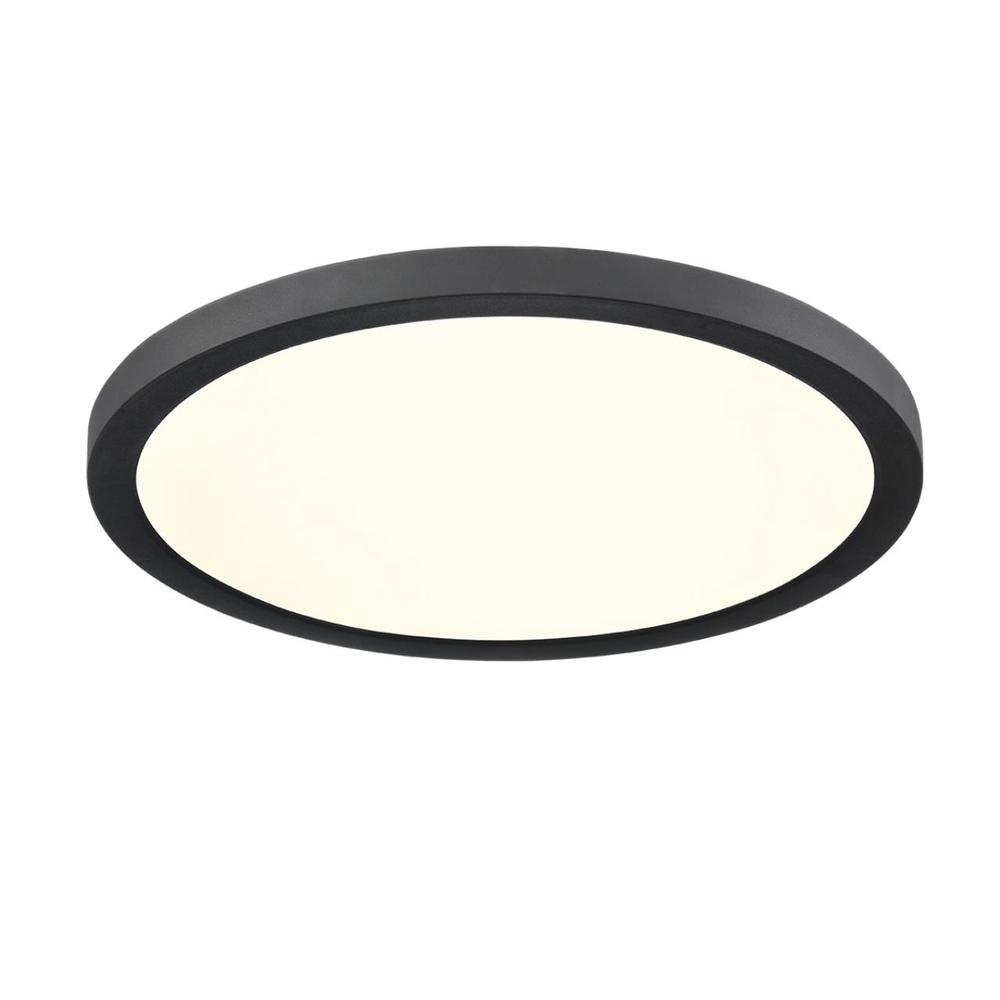 7788/24L MITRA LED SN 537 Светильник пластик/белый/черный LED 24Вт 3000/4000/6500К D300 IP44 CCT/датчик движения NEBULA BLACK