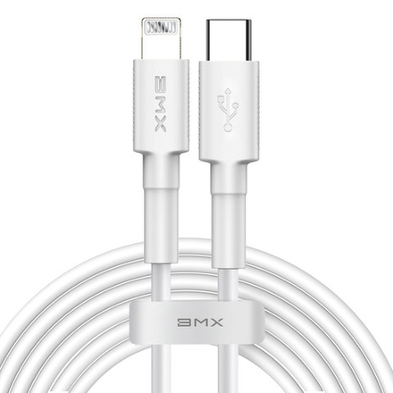 Lightning Кабель Baseus BMX Mini White MFi Certified Cable Type-C to Lightning PD 18W 1.8m