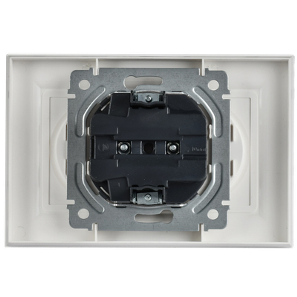 BRITE Розетка 2-местная без заземления без защитных шторок 10А в сборе РС12-2-БрАБ арктический белый IEK