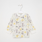 Кофточка детская А.70-6 КТ цвет молочный/звери, рост 68 (Юниор Текстиль)