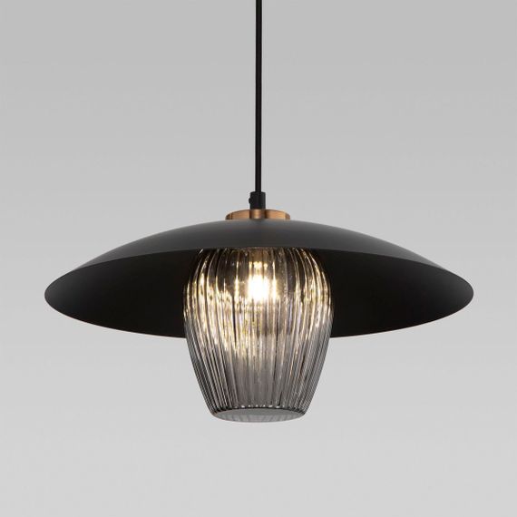 Подвесной светильник Eurosvet Kamari 50259/1 черный/дымчатый