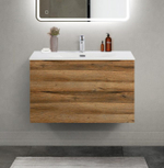 Тумба с раковиной подвесная BelBagno MARINO-CER-MINI-800-2C-SO-RR-P Rovere Rustico, раковина белая BB-8099-3-80