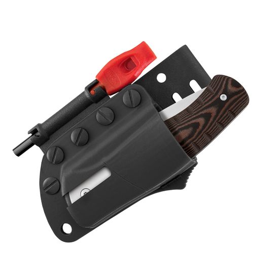 Складной нож BUCK 0836BRS Folding Selkirk Knife c клинком из стали 420HC, рукоять Stainless Steel / микарта