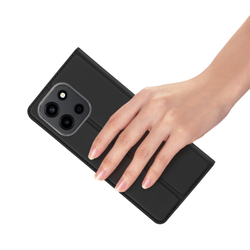 Чехол книжка из кожи черного цвета для OnePlus Nord 6, серия Skin Pro Series от Dux Ducis
