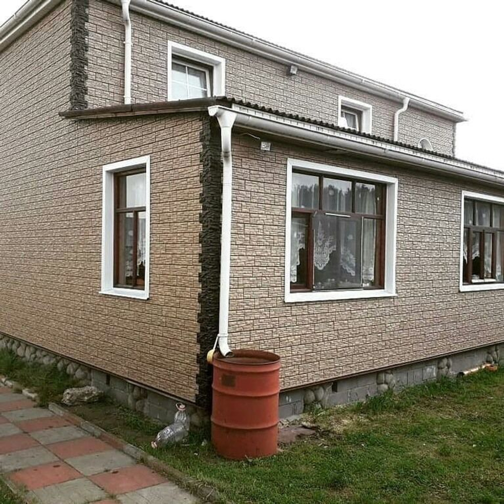 Фасадные панели Ю-Пласт Стоунхаус "Сланец" Бежевый 2 м х 0,225 м