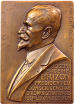 France, Joseph-Eugène Brizon Commemorative Plaquette, 1933