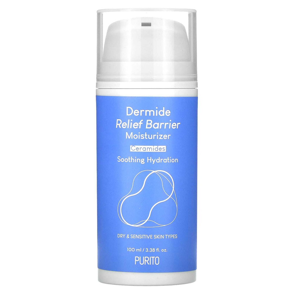 Purito, Dermide Relief, барьерное увлажняющее средство, для сухой и чувствительной кожи, 100 мл (3,38 жидк. унц.)