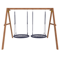 Деревянные качели с двумя качелями гнездо 100 см