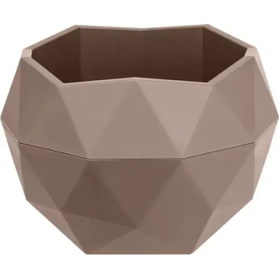 Кашпо для цветов пластиковое 2,5л d-21,8см «Топаз» Мокачино