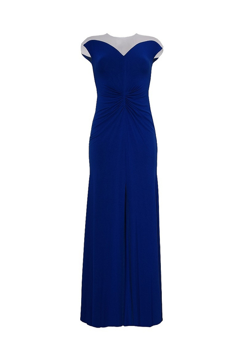 Платье в пол c сеткой 23-14SS