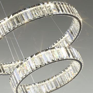 4930/60L L-VISION ODL24 611 хром/прозрачный металл/хрусталь Люстра LED 60W 4000K 7140Лм VEKIA