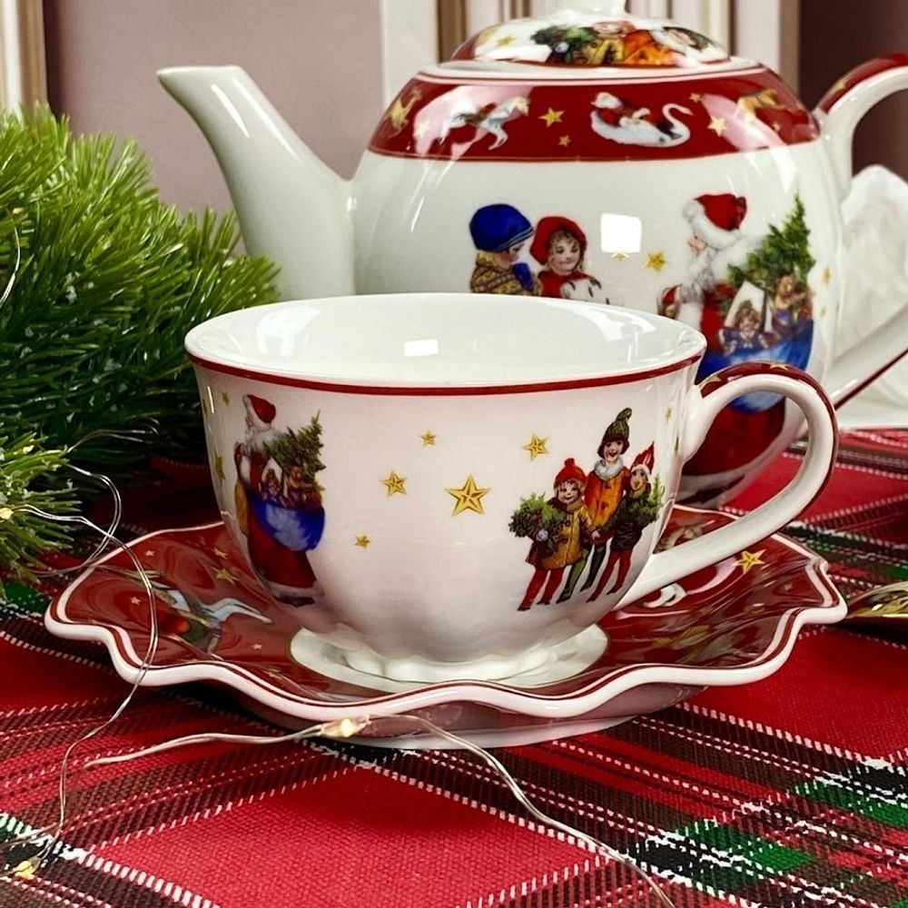 Lenardi 305-209 Чайный набор 12пр. 200 мл НОВЫЙ ГОД в под.уп.(х6)Фарфор