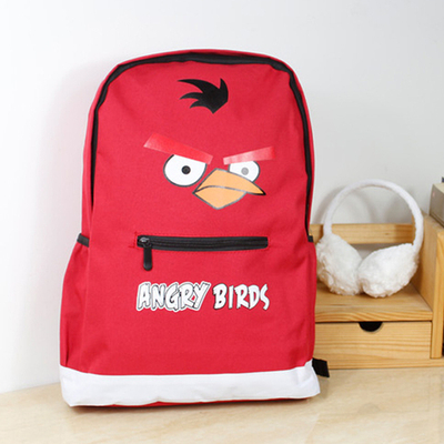 Рюкзак детский однотонный с принтом Аngry Birds