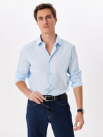 Сорочка GREG (Super Slim fit) 210/237/BL/ZVN STRETCH "Однотон"