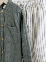 Рубашка и брюки в комплекте для мальчика Next E47-909, Зеленый, Белый