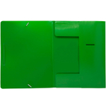 Папка на резинке Silwerhof, А4 пластиковая, 500 мкм, корешок 15 мм., зеленая