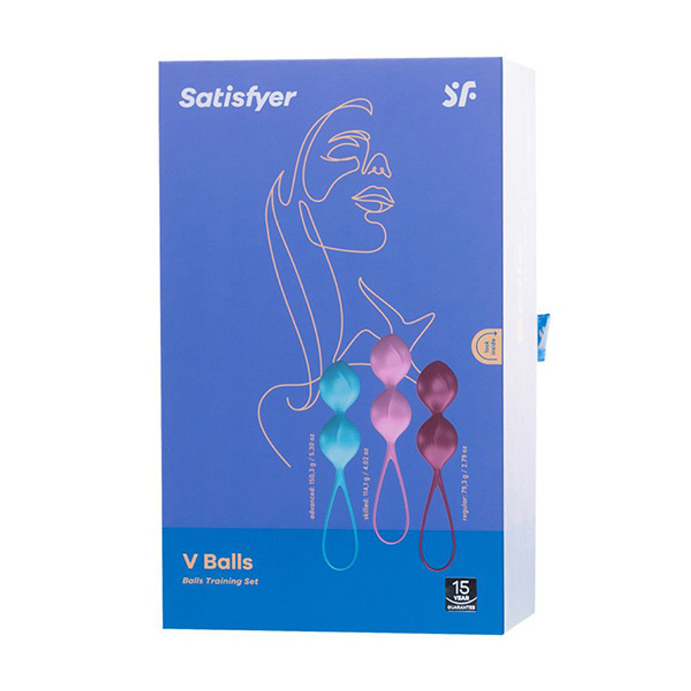 Набор из 3 двойных вагинальных шариков 3,5см Satisfyer V Balls J01511N