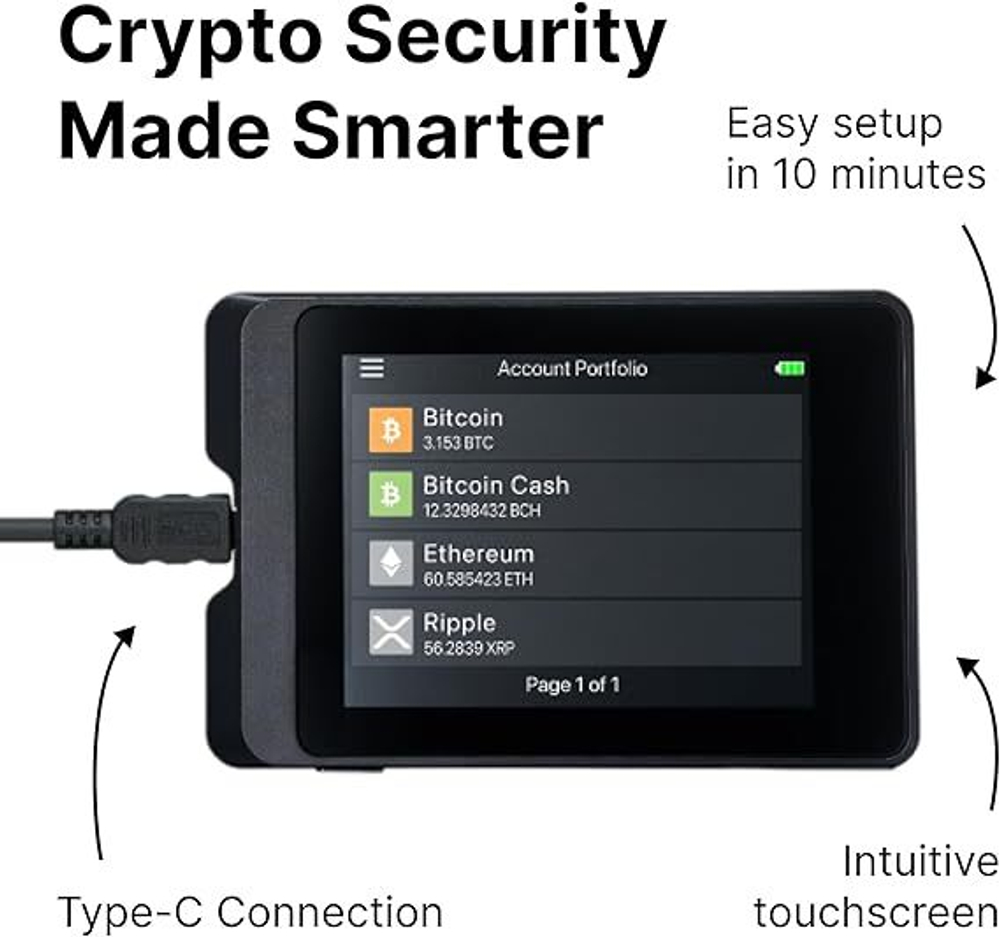 SecuX W10 — Аппаратный кошелек для криптоактивов Идеальное решение для безопасного хранения Bitcoin, Ethereum, Ripple, Litecoin, Bitcoin Cash и других активов (модель W10C)