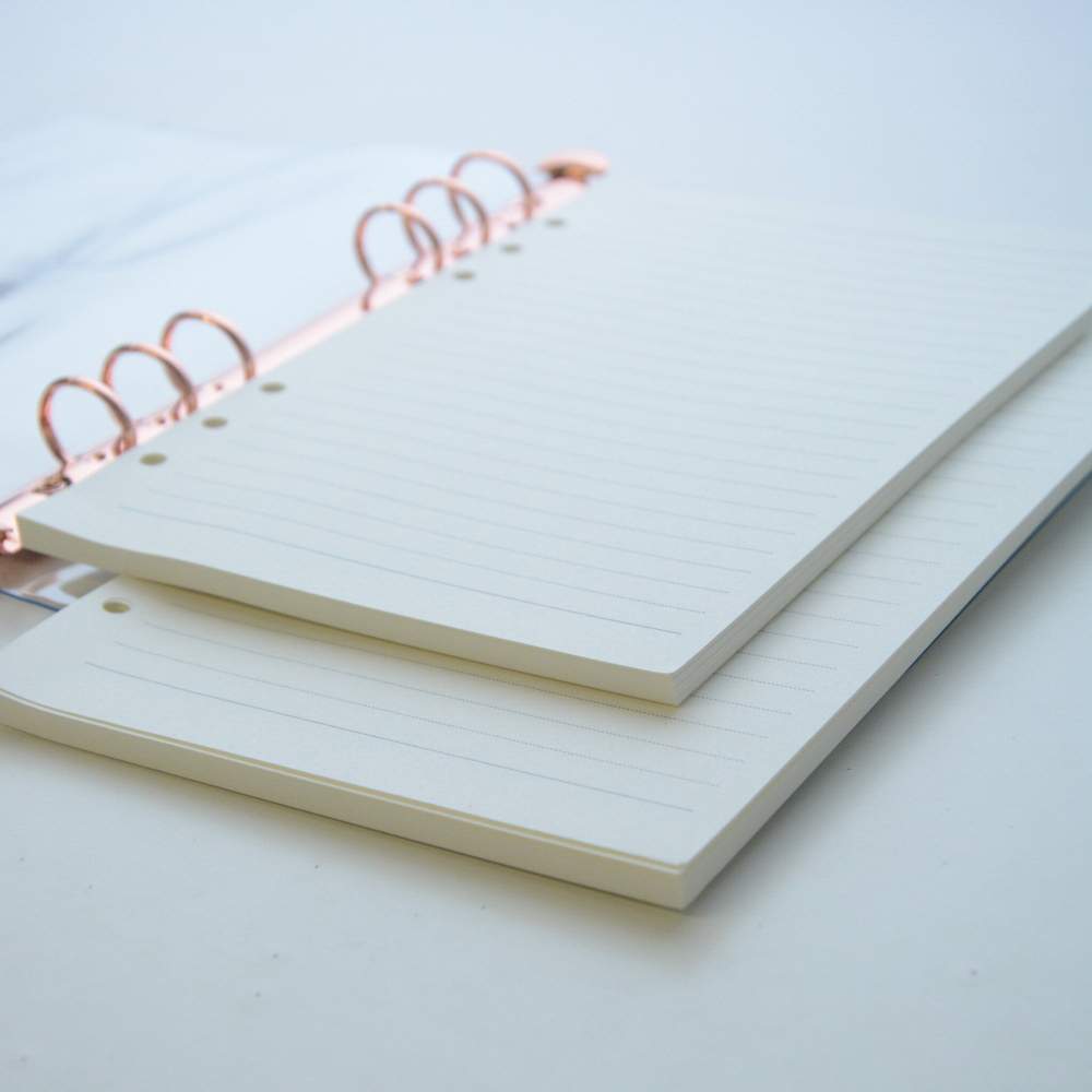 Сменный блок для блокнота, тетради на 6 колец, линия, 45 листов