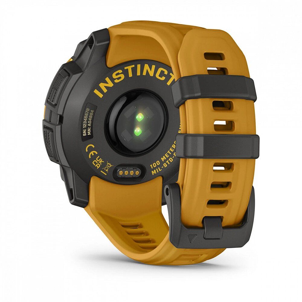 Умные часы Garmin Instinct 3 45mm, Solar, Оранжевые (Sunburst/Gray) (010-02934-42)
