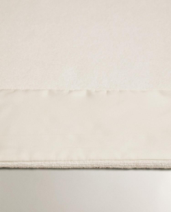 ZARA HOME КОВРИК ДЛЯ ВАННОЙ С ОКАНТОВКОЙ, ЖЕЛТОВАТО-БЕЛЫЙ