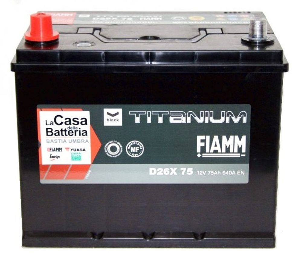 Fiamm Titanium Black Asia 6CT- 75 ( D26 75 ) аккумулятор