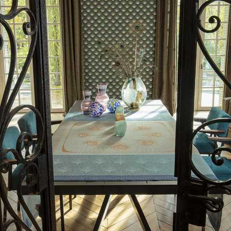 Скатерть 175x250 Le Jacquard Francais Cabaret peacock