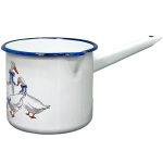 Ковш эмалированный 1,4л со сливом «Гуси» 01-2009н/4