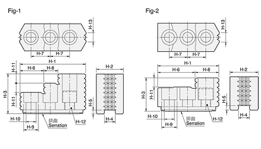 HJ08 кулачки каленые NTH к механическим( с гидроприводом] токарным патронам