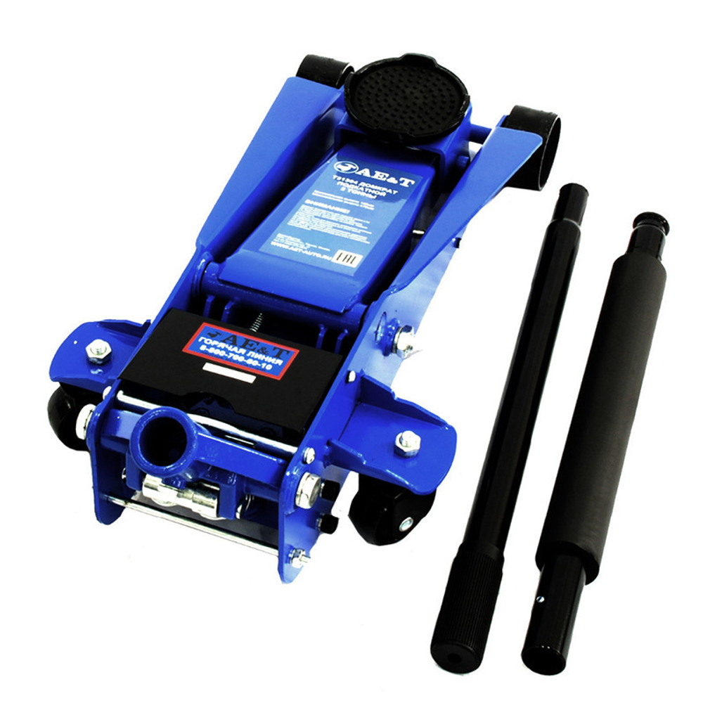 Домкрат подкатной 3 т, профессиональный двухнасосный AE&amp;T Т31304